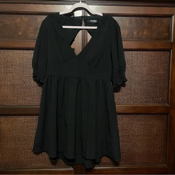 Disturbia Black Divination Textured Mini Dress Size 10 Goth Gothic whimsical - Picture 5 of 16